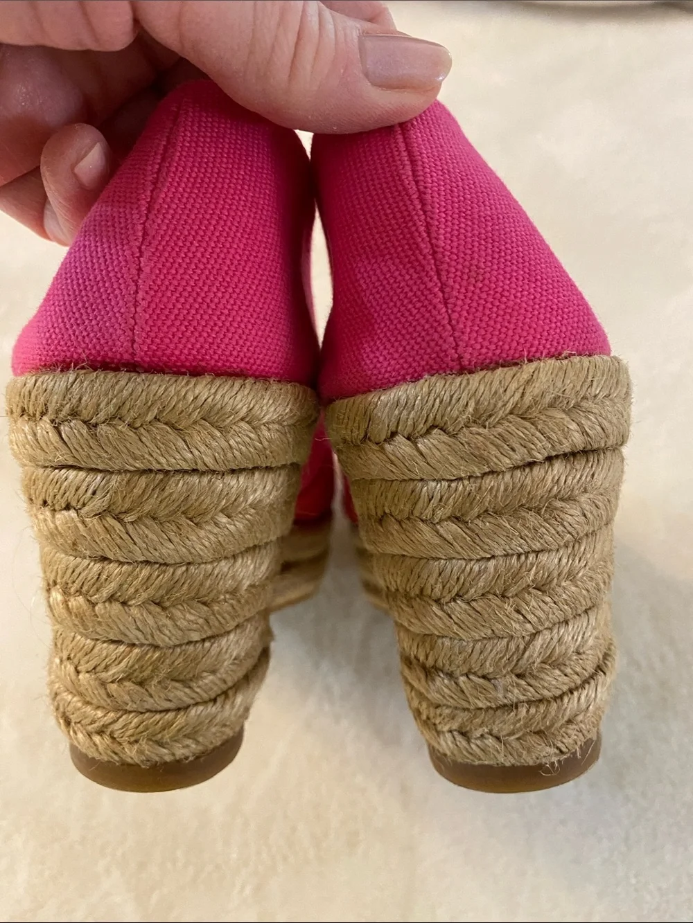 Tory Burch Filipa Colorblock Canvas Red and Pink Espadrilles 6